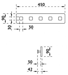 Вешалка ABBER Stein AS1650MB чёрный матовый